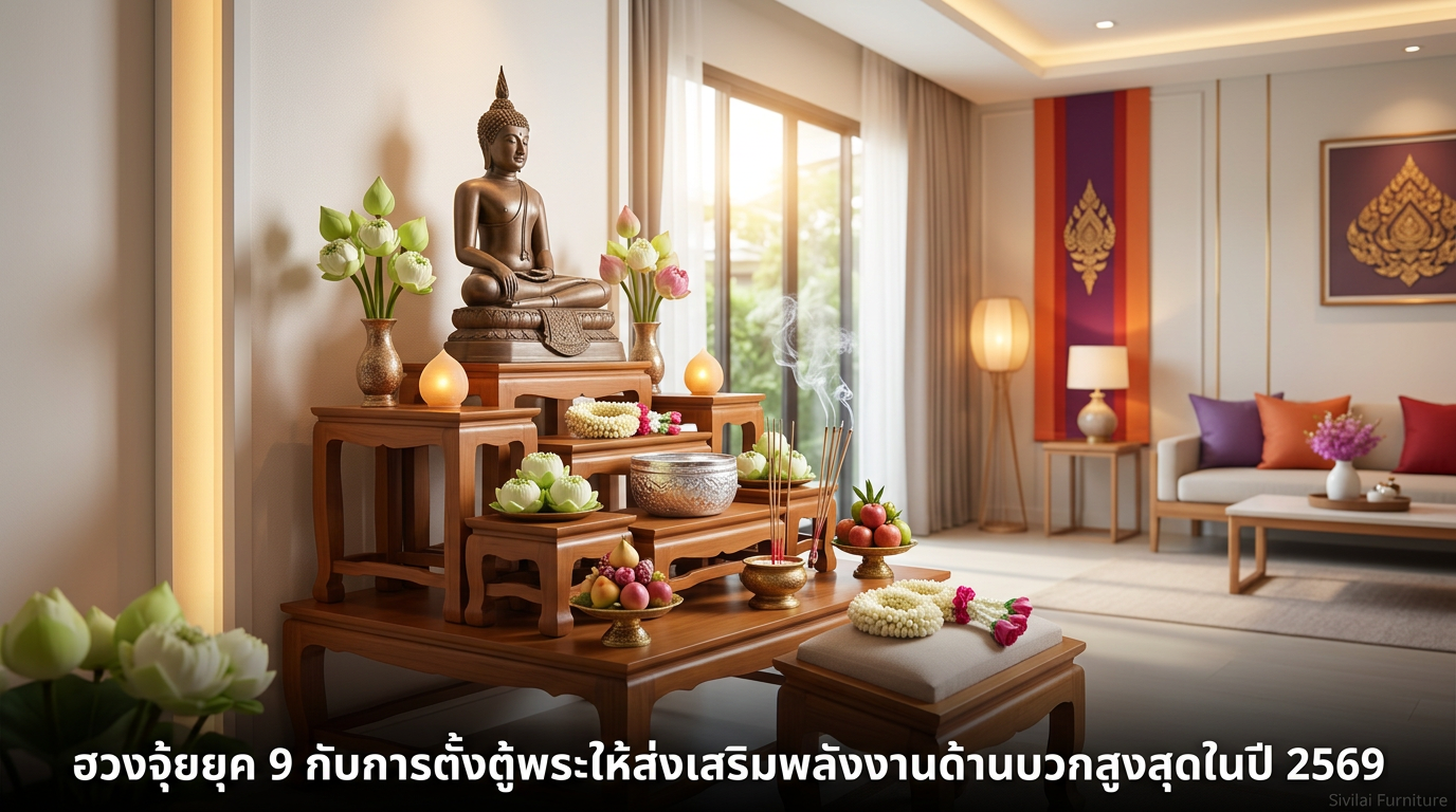 ฮวงจุ้ยยุค 9 กับการตั้งตู้พระให้ส่งเสริมพลังงานด้านบวกสูงสุดในปี 2569
